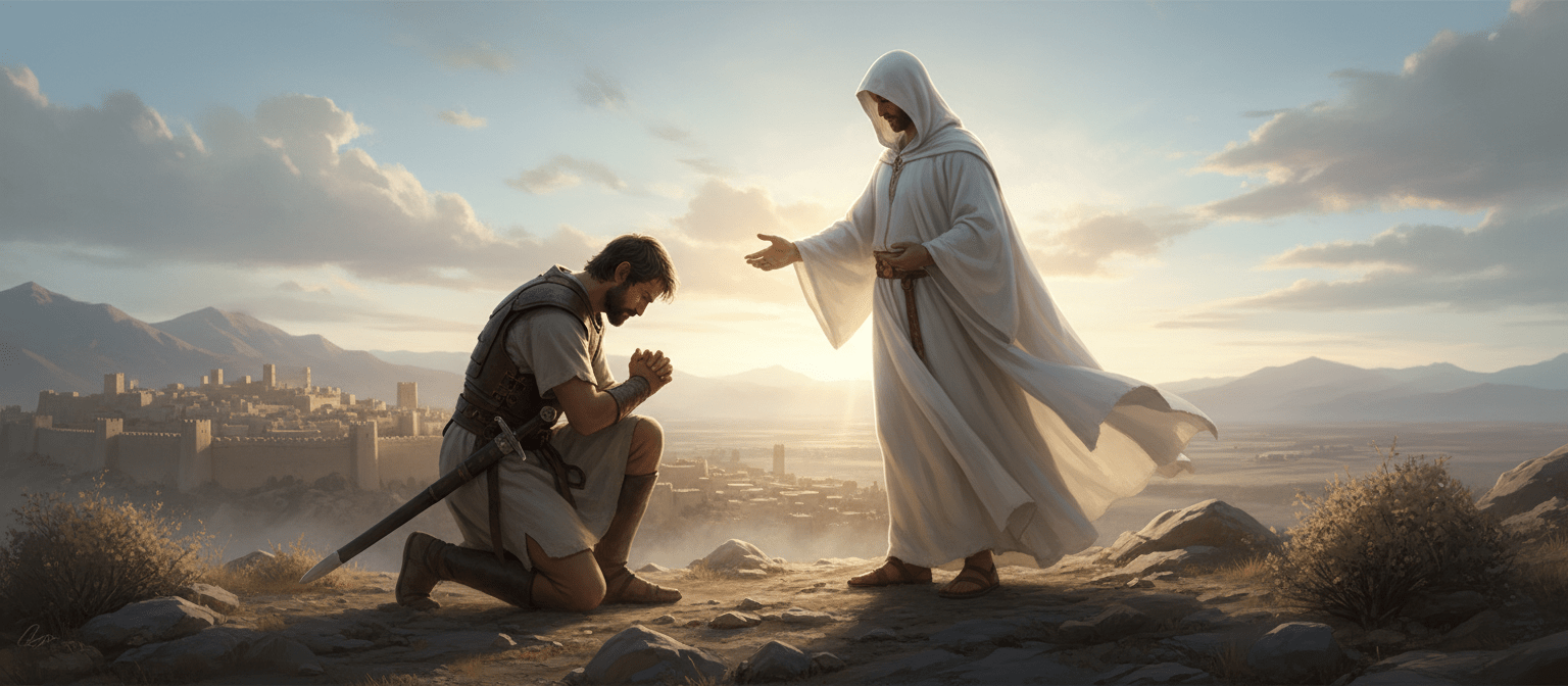 Josua fiel auf sein Angesicht zur Erde nieder und betete an