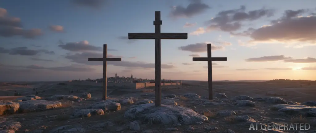 Allda kreuzigten sie ihn und mit ihm zwei andere zu beiden Seiten, Jesus aber mitten inne.