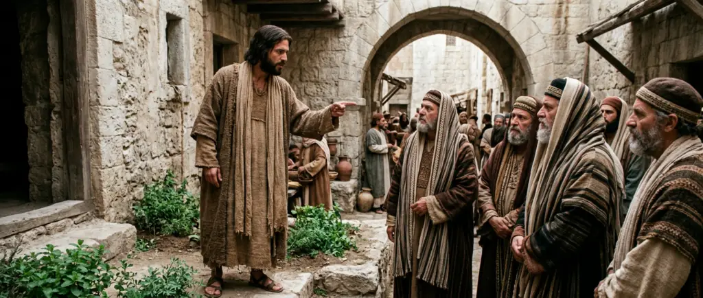 Weh euch Pharisäern! Denn ihr gebt den Zehnten von Minze und Raute und allem Kraut und geht vorbei am Recht und an der Liebe Gottes.