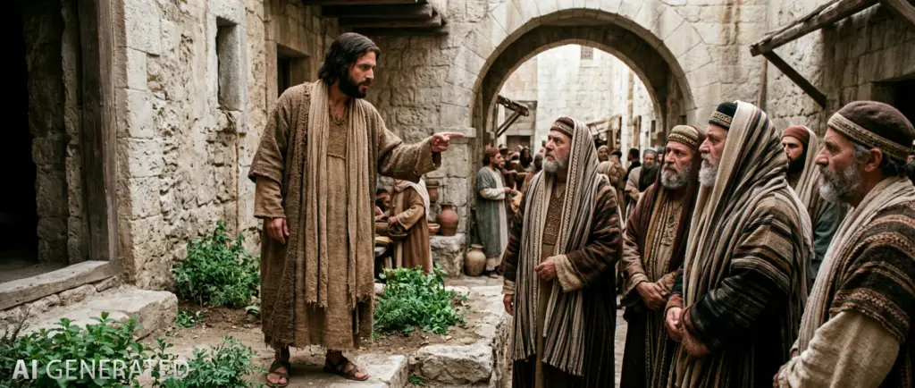 Weh euch Pharisäern! Denn ihr gebt den Zehnten von Minze und Raute und allem Kraut und geht vorbei am Recht und an der Liebe Gottes.