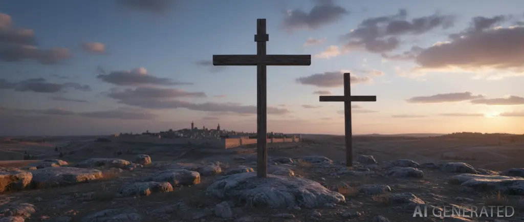 Allda kreuzigten sie ihn und mit ihm zwei andere zu beiden Seiten, Jesus aber mitten inne.